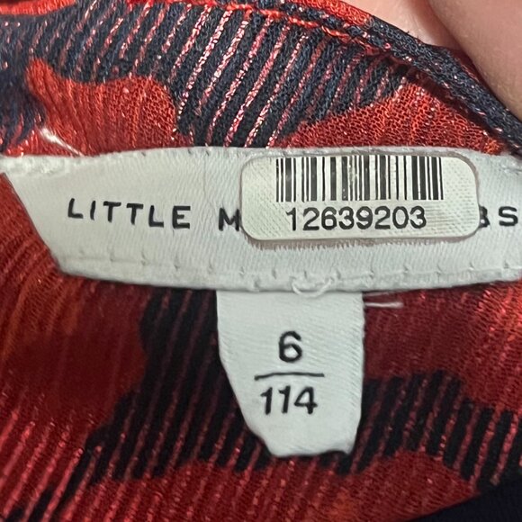 $242 Little Marc Jacobs Girl’s Ruffle Shift Dress Size 6 Holiday Formal - Picture 6 of 7